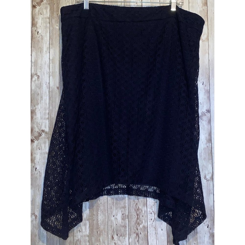 Women's Cato Navy Blue Lace Lined Skirt Size 22